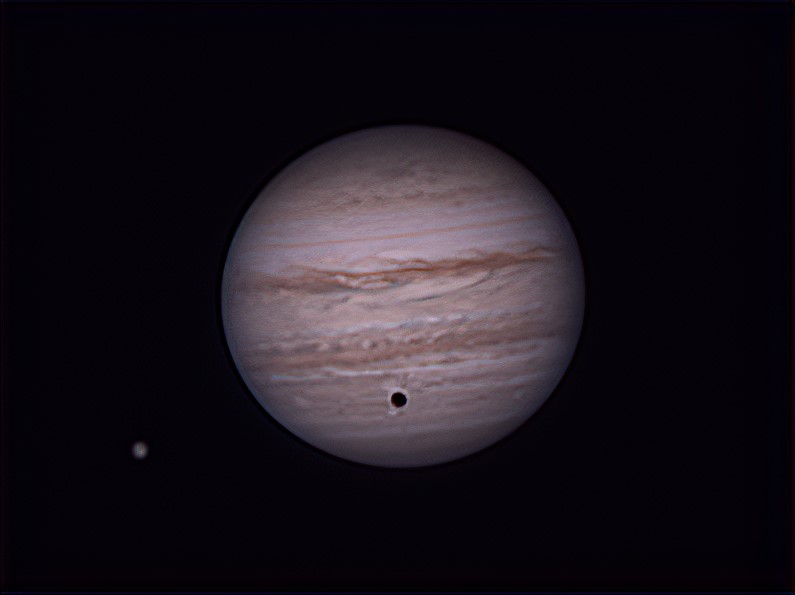 木星とガニメデの影