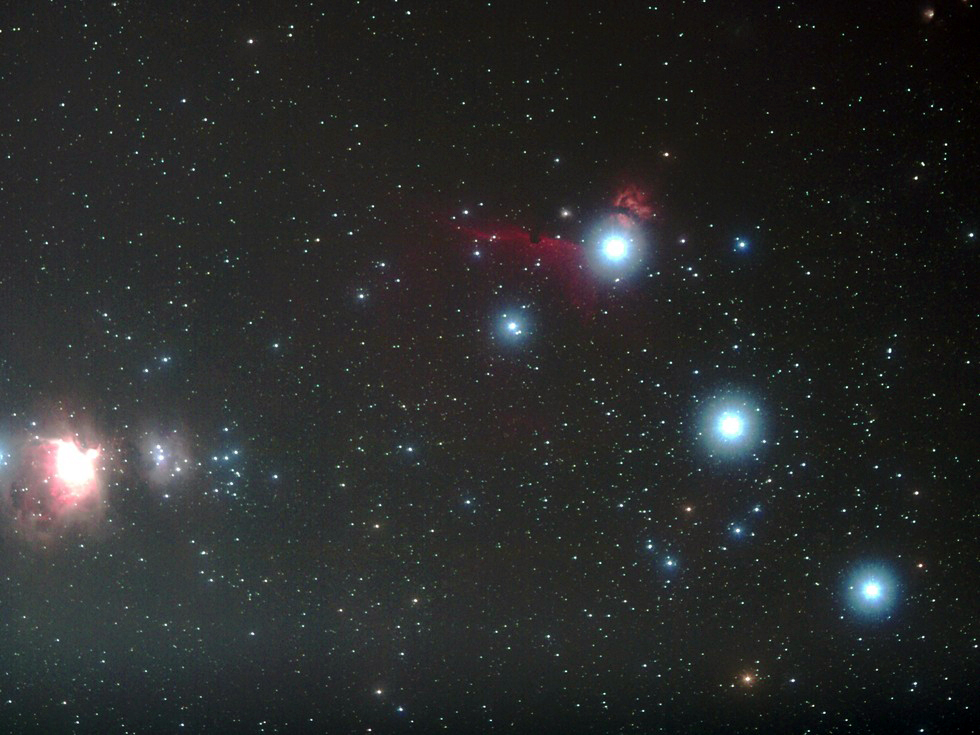 オリオン大星雲と馬頭星雲